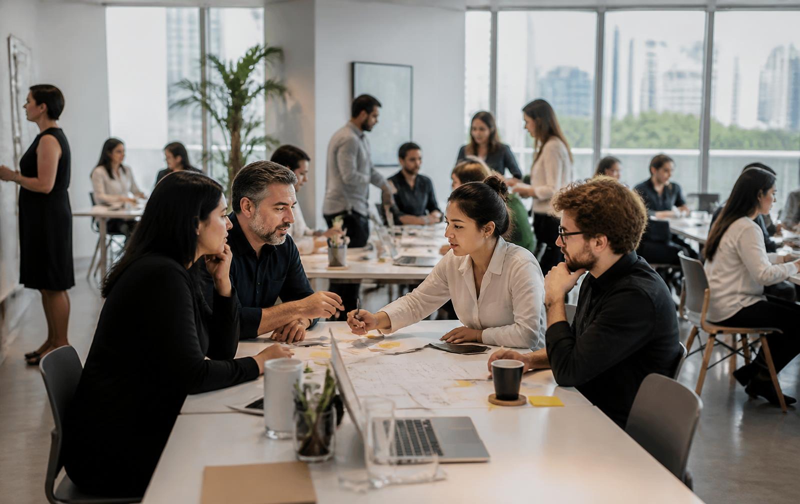 Clientes HeadOffice em um workshop hands-on de AI